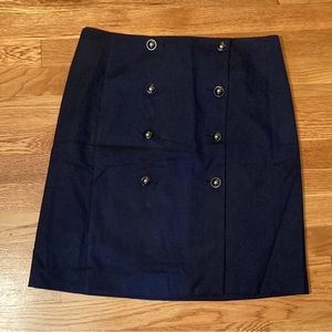 Navy-blue Banana Republic Button Front Skirt